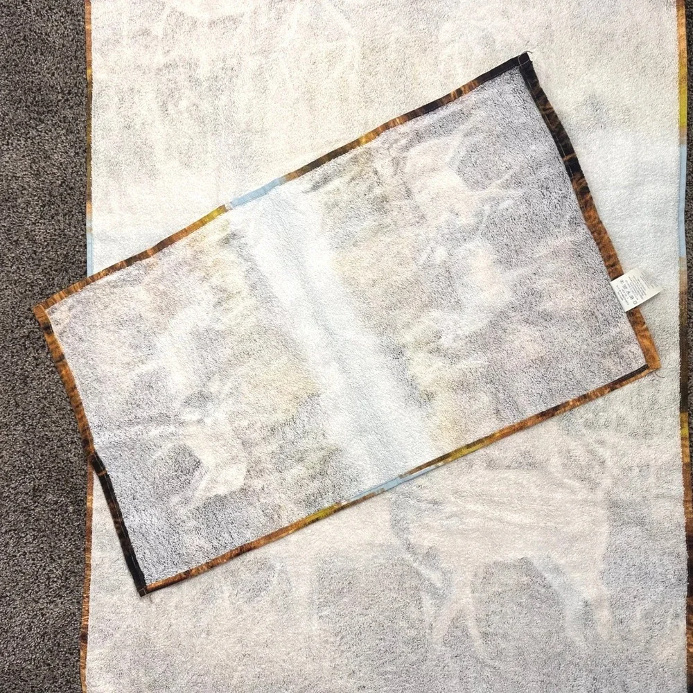 Rare Vintage 90's Hilasal Whitetails Deer Buck Wildlife Cotton Towel Set 4